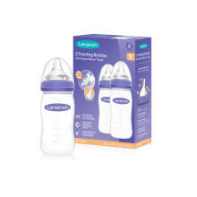 Lansinoh  Bottles with NaturalWave® Teat GB Art.75850 Barības pudelīte 2x240 ml ar knupīti Natural/Wave