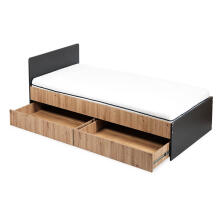 LITTLE SKY by KLUPŚ Youth bed with drawer DALIA anthracite-oak 200x90