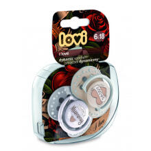 LOVI 22/868 Dynamic silicone pacifier 6-18 m 2 pcs I Love