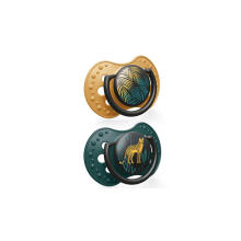 LOVI 22/901 Dynamic silicone pacifier 0-3m 2pcs Jungle Vibes Boy
