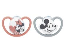 NUK 176286 Pacifier 6-18 silicone soothing SPACE MICKEY MOUSE 2 pcs