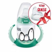 NUK ZE-101 FC Set 150ml Bottle with handles MONOCHROME + silicone non-spill mouthpiece for free