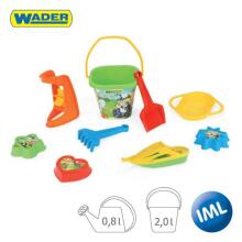 WADER 75044 Happy Summer - Smilšu komplekts ar IML 9 gab. - 2 veidi
