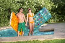 BESTWAY 43014 Inflatable beach mattress orange 1.88x71