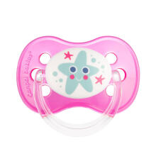 CANPOL 22/410 Soothing round silicone pacifier 0-6m LOVE &amp; SEA pink