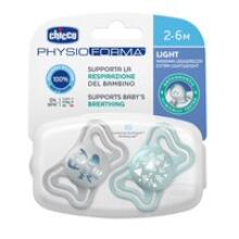 CHICCO 00071037210000 Pacifier PHYSIO LIGHT 2-6M sil 2 pcs blue