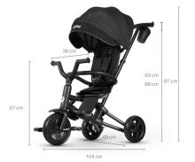 MILLY MALLY 5241 Qplay trīsritenis Nova Niello melns