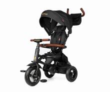 Bebe Basic Rito Deluxe Art.235606 Black Bērnu  trīsritenis ar rokturi , jumtiņu un piepūšamajiem riteņiem