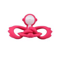 Mombella 00812 Игрушка-прорезыватель Обезьянка Темно-розовая