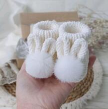 La Bebe™ Lambswool Natural Eco Socks/Booties  Art.236525 Натуральные шерстяные носочки/сапожки для новорожденного