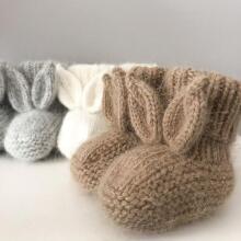 La Bebe™ Lambswool Natural Eco Socks/Booties  Art.236525 Натуральные шерстяные носочки/сапожки для новорожденного