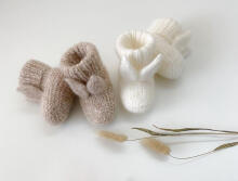 La Bebe™ Lambswool Natural Eco Socks/Booties  Art.236525 Натуральные шерстяные носочки/сапожки для новорожденного