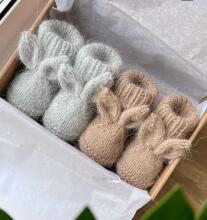 La Bebe™ Lambswool Natural Eco Socks/Booties Art.236526 Natural wool socks/boots for newborns