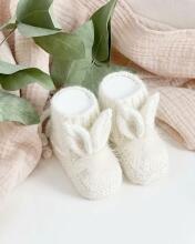 La Bebe™ Lambswool Natural Eco Socks/Booties Art.236526 White Натуральные шерстяные носочки/сапожки для новорожденного