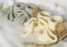 La Bebe™ Lambswool Natural Eco Socks/Booties Art.236716 Natural wool socks/boots for newborns