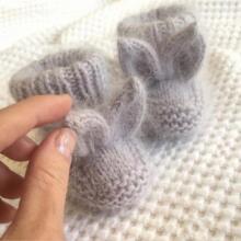 La Bebe™ Lambswool Natural Eco Socks/Booties Art.236716 Natural wool socks/boots for newborns
