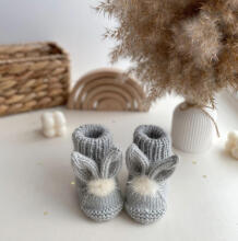 La Bebe™ Lambswool Natural Eco Socks/Booties Art.236716 Натуральные шерстяные носочки/сапожки для новорожденного,2 шт