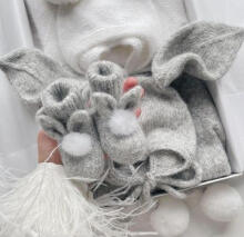 La Bebe™ Lambswool Natural Eco Socks/Booties Art.236716 Натуральные шерстяные носочки/сапожки для новорожденного,2 шт