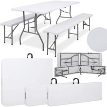 Стол складной с 2 ​​скамейками Springos GF0099 180 x 74 x 74 см