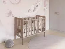 YappyKids Uno Beech Wood Art.236834 Moka Bērnu koka gultiņa