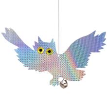 Hanging Owl, Bird Repellent with Bell, Springos GA0069 Holographic