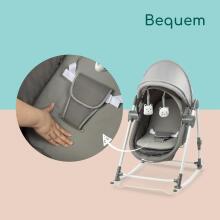Bebeconfort Calys Baby Rocker 3 in 1 Art.236999 Warm Grey bērnu šūpuļkrēsliņš-gultiņa trīs vienā