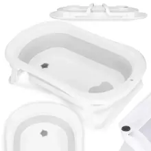 Baby bath portable Springos SB0059 40 L white-grey folding with plug