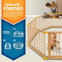 Kidu® Wood Playpen XXL  Art.237350 Natural