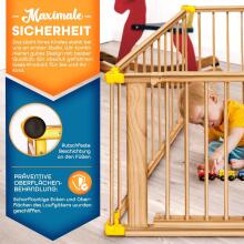Kidu® Wood Playpen XXL  Art.237352 Blue /Natural