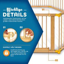 Kidu® Wood Playpen XXL  Art.237354 White Koka manēža no 8 elementiem