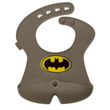 Batman by b.box Roll-up silicone bib with an open pocket - a soft bib for children and babies