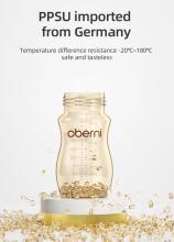 Oberni Baby Bottle Anti-Colic Art.237424 Blue Bērnu pudelīte no 6 mēnešiem ar silikona knupīti Airfree,270ml