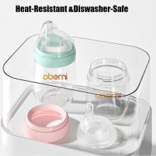 Oberni Anti-Colic Baby Bottle Art.237431 Pink Бутылочка антиколиковая с силиконовой соской от 0 мес., 150мл,2 шт