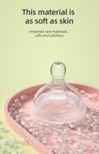 Oberni Anti-Colic Glass Baby Bottle Art.237440 Pink  Anti-koliku stikla barošanas pudele ar silikona knupīti no 0 mēn, 150ml