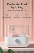 Oberni Anti-Colic Glass Baby Bottle Art.237440 Pink  Anti-koliku stikla barošanas pudele ar silikona knupīti no 0 mēn, 150ml