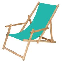 Folding garden deckchair with armrests Springos DC006 OXFORD51 teal