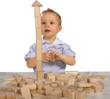 Relaxdays Wooden Building Blocks Art.237542 Koka kluči būvēšanai, 100 gb.