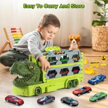 Vatos Truck Toy Cars Dino Art.237651  Трейлер с машинками и трассой