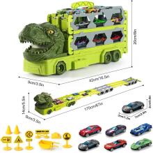 Vatos Truck Toy Cars Dino Art.237651  Трейлер с машинками и трассой