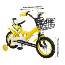 Kids Bike Wheels Collas 12' Yellow Art.238297  Детский двухколесный велосипед с дополнительными колёсиками