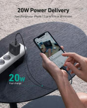 AUKEY PA-F1S Swift mobilais lādētājs Melns 1xUSB C Power Delivery 3.0 20W 3A
