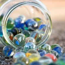 Marbles Glass Art.238797  Stikla bumbiņu komplekts,50 gab