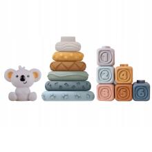 WOOPIE BABY 51718 3in1 set pyramid, blocks, teether