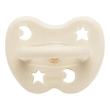Hevea Round Stars Moon  Art.239410 Milky White  Анатомическая/ортодонтическая Пустышка из 100% натурального каучука 3-36 мес.