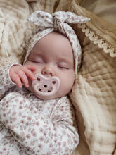 Hevea Natural Rubber Pacifier Round Art.239422 Tan Beige/Moss Green  Анатомическая/ортодонтическая Пустышка из 100% натурального каучука 3-36 мес,2 шт