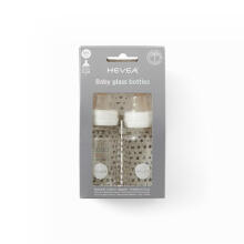 Hevea Glass Baby Bottle Art.239431 Stikla barošanas pudelīte 120ml,2 gab
