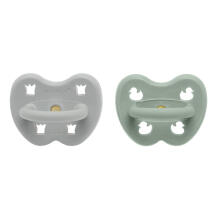 Hevea Natural Rubber Pacifier Anatomical Art.239435 Grey/Sage Анатомическая/ортодонтическая Пустышка из 100% натурального каучука 3-36 мес,2 шт