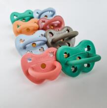 Hevea Natural Rubber Pacifier Anatomical Art.239438 Powder Pink/lavender Natural anatomical 3-36 month