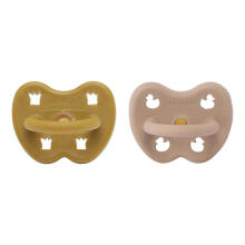 Hevea Natural Rubber Pacifier Anatomical Art.239439 Golden Honey/Tan Beige  Anatomiskā/ortopēdiskā lateksa māneklītis 3-36 mēn,2 gab