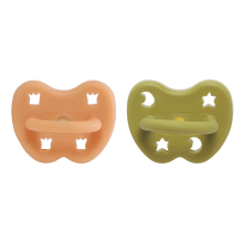 Hevea Natural Rubber Pacifier Anatomical Art.239439 Avocado/Apricot Анатомическая/ортодонтическая Пустышка из 100% натурального каучука 3-36 мес,2 шт